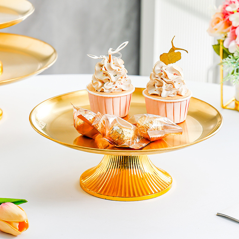 Light luxury cake dessert display tray 7