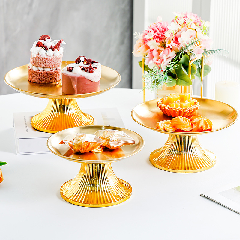 Light luxury cake dessert display tray 7