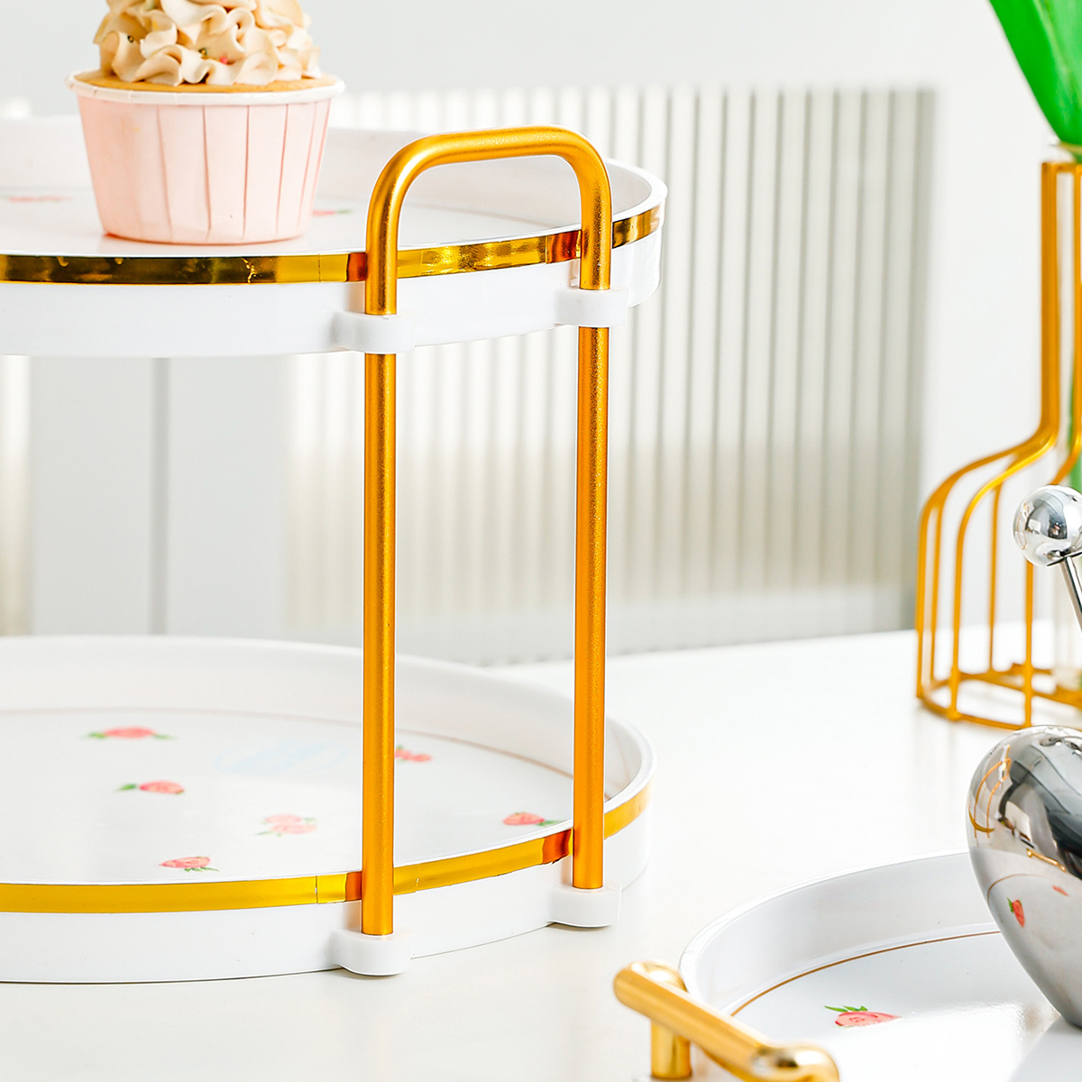 Home living room coffee table tray water cup storage 4