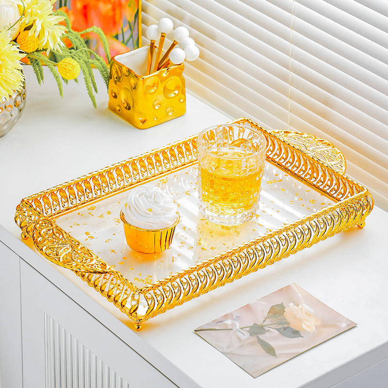 Metal tray light luxury acrylic storage tray 20 02