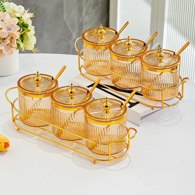 Moisture-proof seasoning jar with spoon chili oil box 26