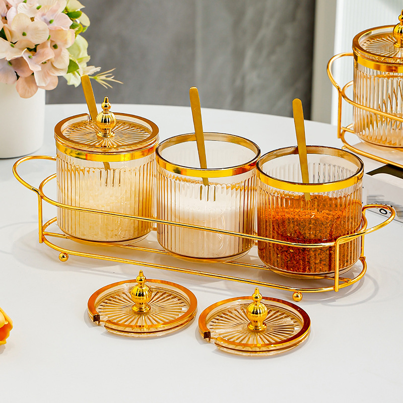 Moisture-proof seasoning jar with spoon chili oil box 26