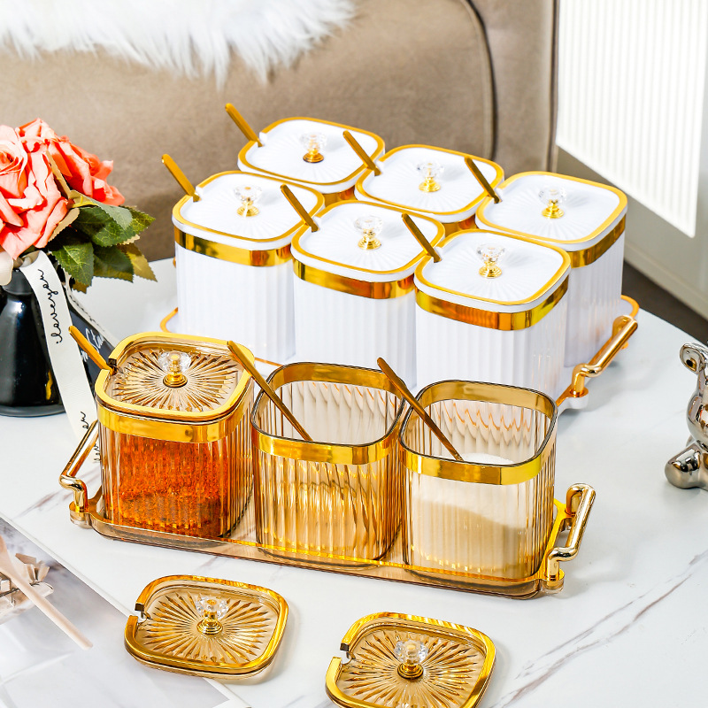 Seasoning box home kitchen storage seasoning jar 23