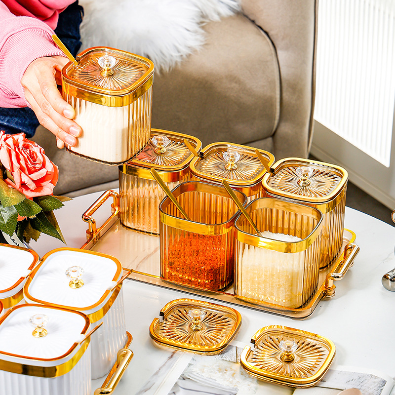 Seasoning box home kitchen storage seasoning jar 23