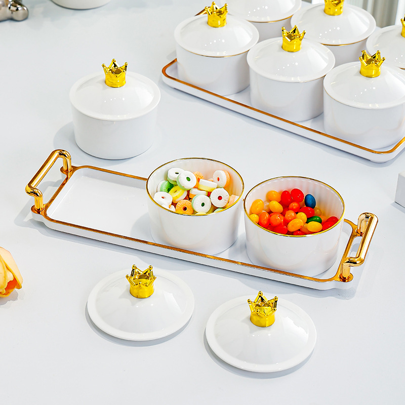 Snack tray dessert tray transparent round 25