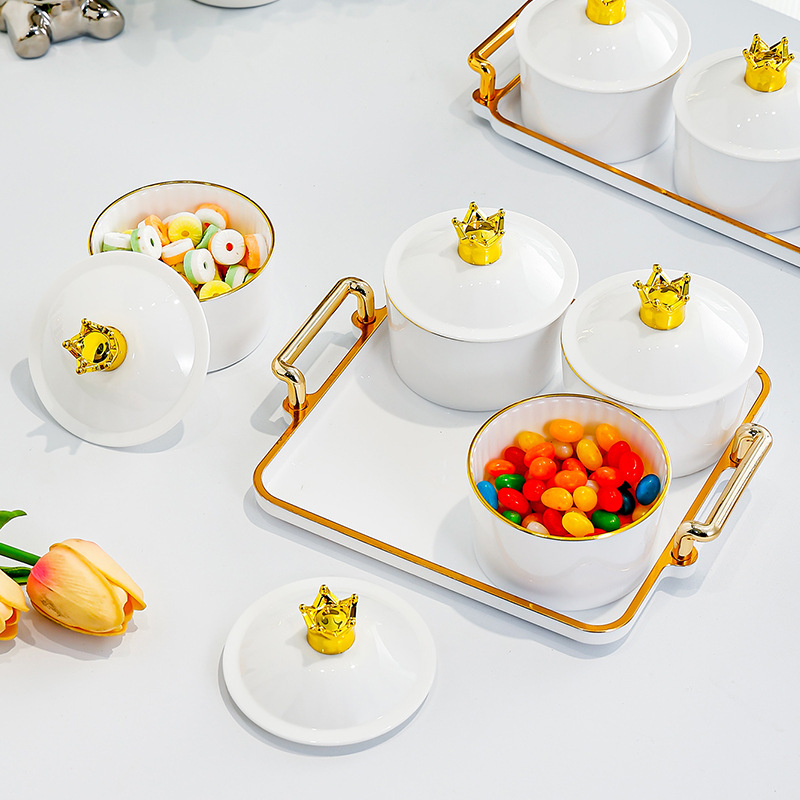 Snack tray dessert tray transparent round 25