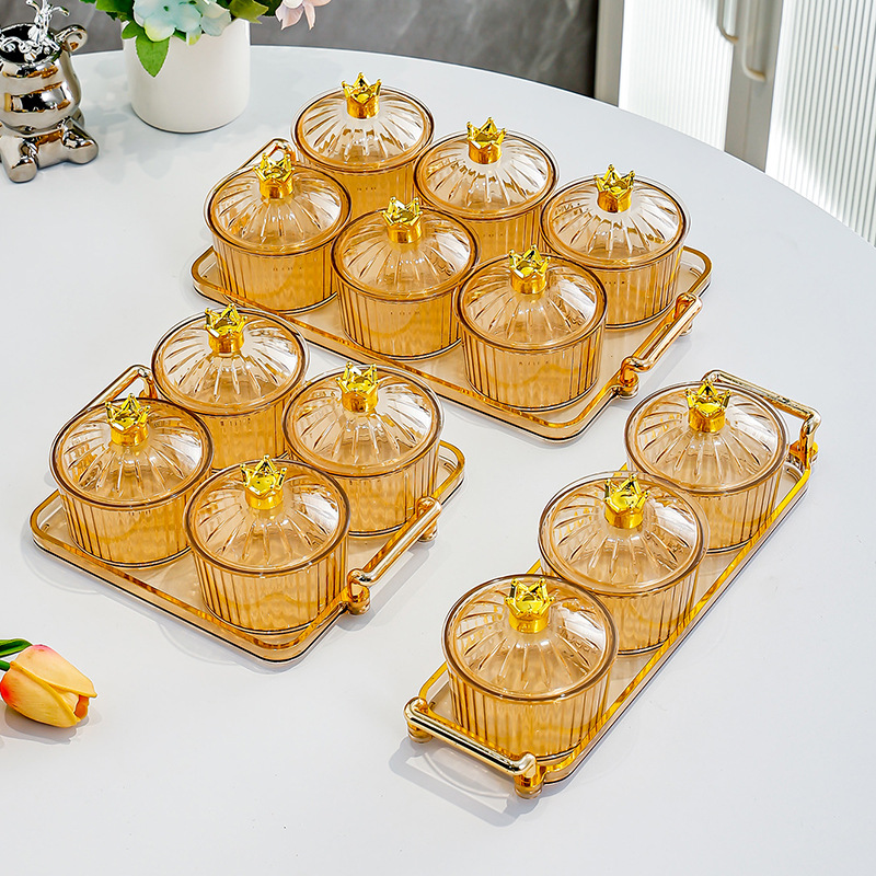 Snack tray dessert tray transparent round 25