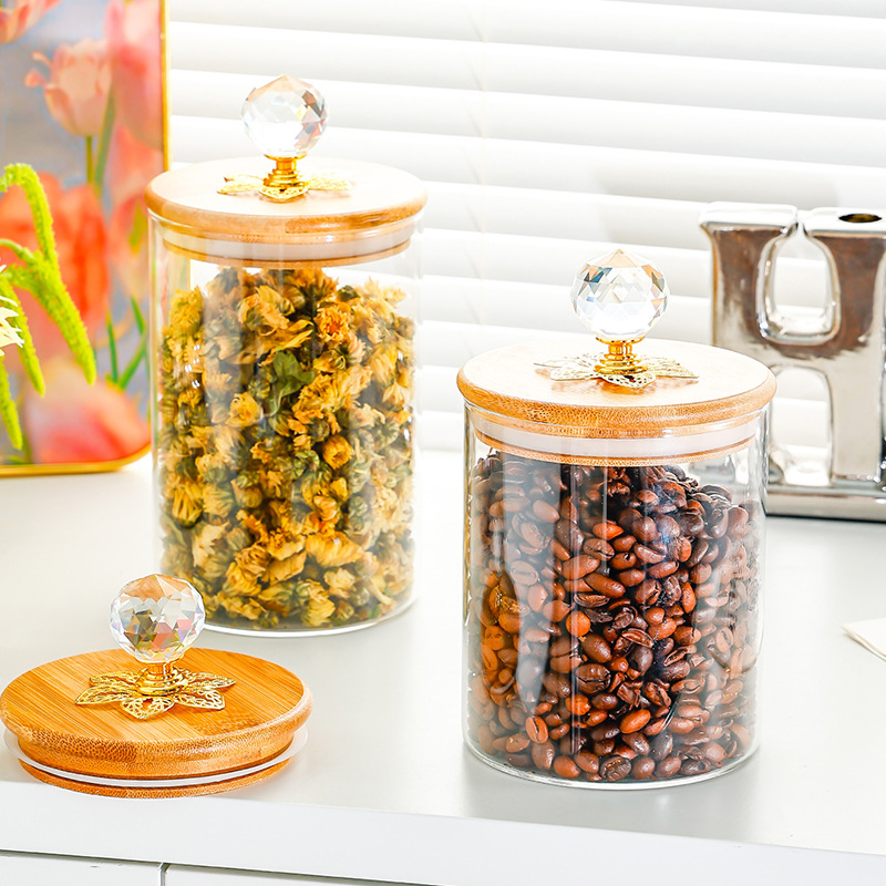 Glass sealed jar for tea and tangerine peel storage 47