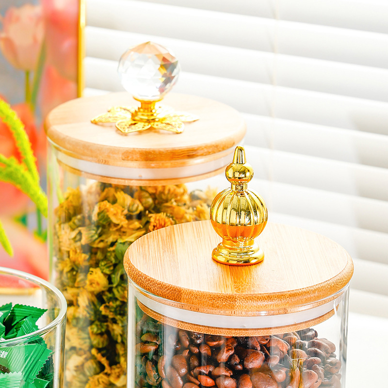 Glass sealed jar for tea and tangerine peel storage 47