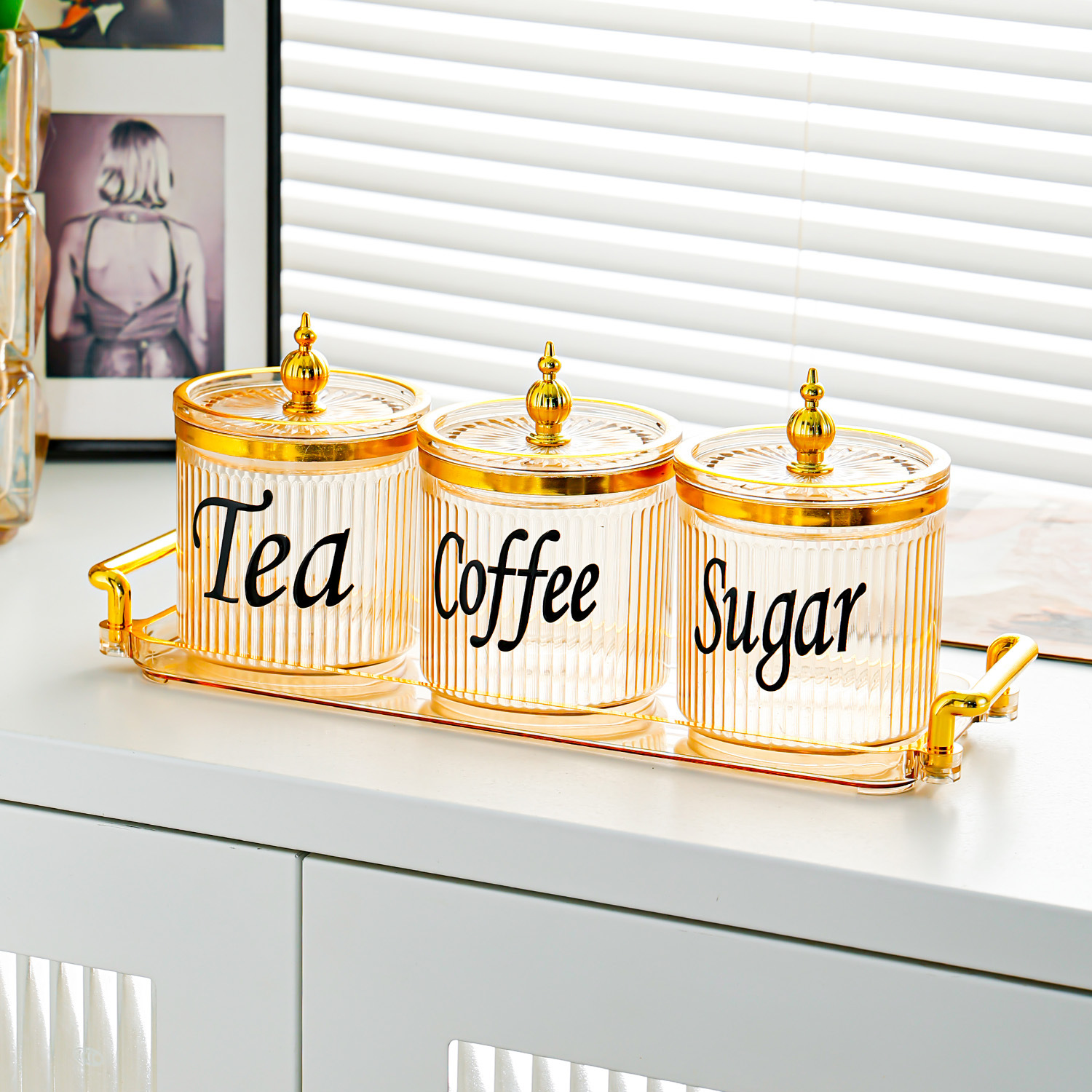 Light luxury sealed jar set tea jar 38