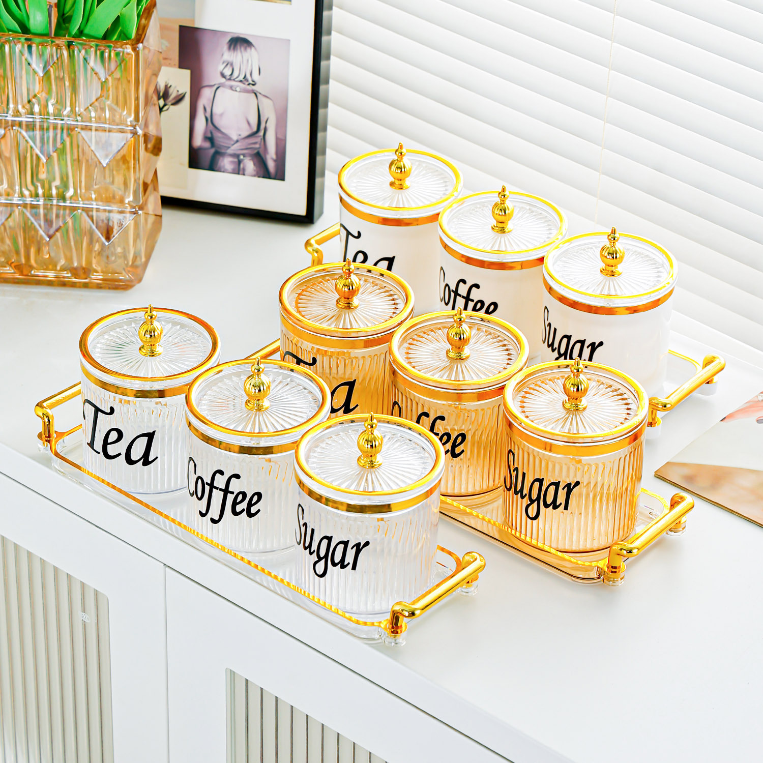 Light luxury sealed jar set tea jar 38