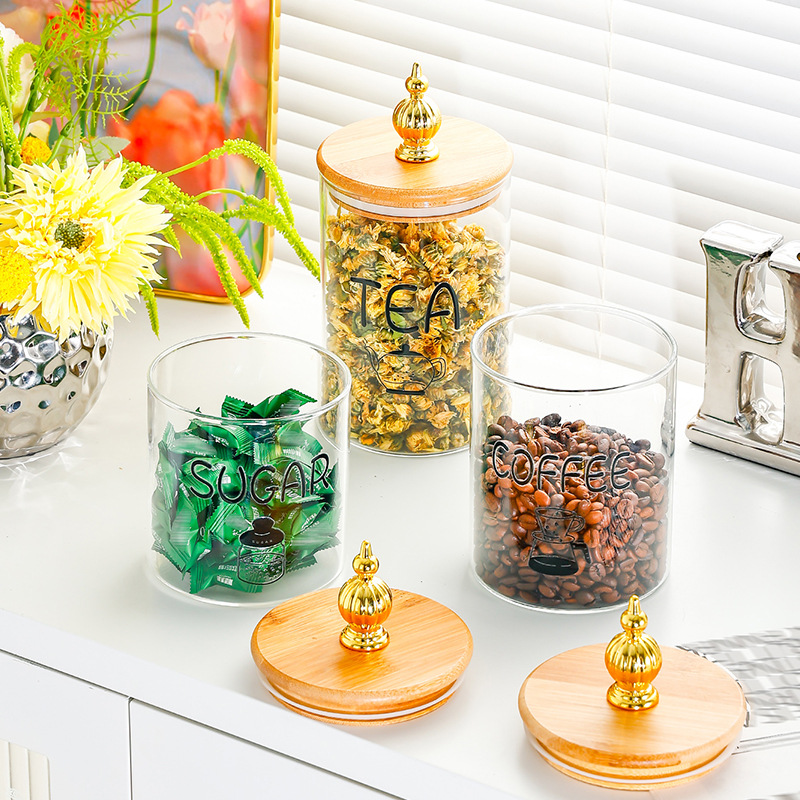 Round transparent moisture-proof jar for storage 48 02