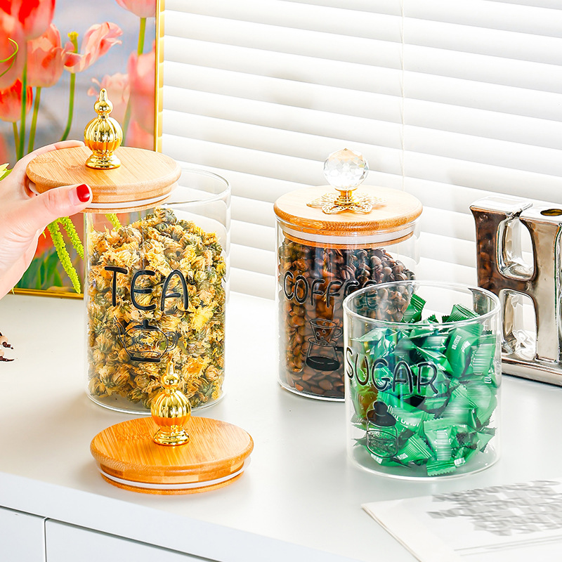 Round transparent moisture-proof jar for storage 48